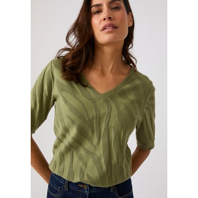 Pull jeu de maille motif zébré DAMART