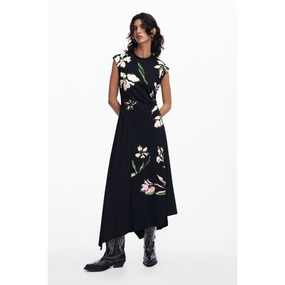 Robe asymétrique à fleurs DESIGUAL