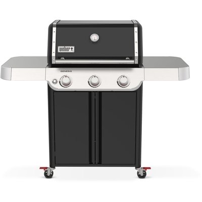 Barbecue gaz Genesis E-315 noir inox 3 brûleurs sur chariot, 68x48 cm WEBER