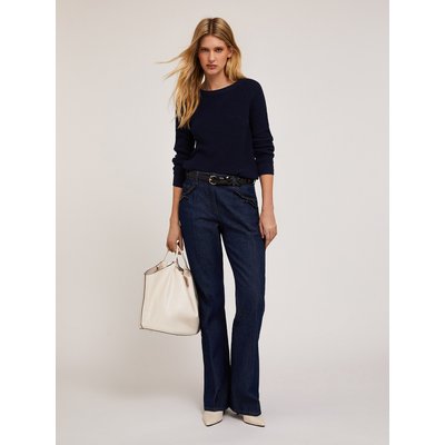 Pull-over en maille de coton teinte unie MOTIVI