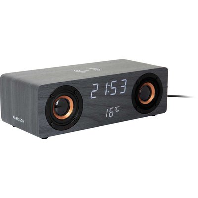Réveil avec chargeur à induction et enceinte Bluetooth Classic PRESENT TIME