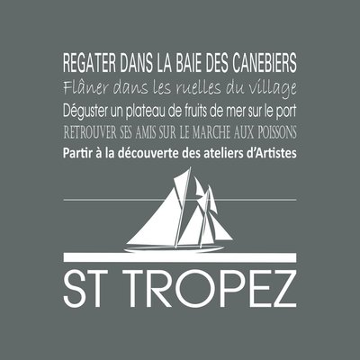 Tableau Mural Saint-tropez ILLUSTRATION CEANOTHE