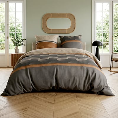 Parure de couette 100% coton 57fils jaspe ATELIER DU COTON