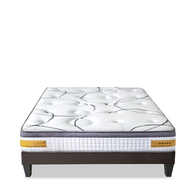 Ensemble Matelas Mémoire de forme COPENHAGUE avec sommier BELLECOUR