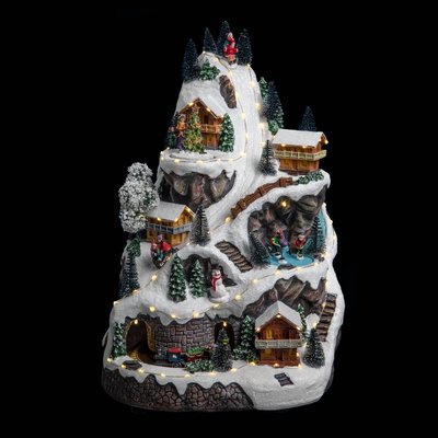 Village de Noël montagne animé musical 75 LED + transfo FEERIC LIGHTS & CHRISTMAS
