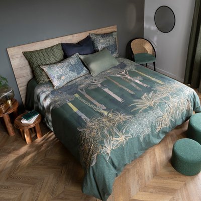 Housse de couette réversible coton SILVALYS CARRE BLANC