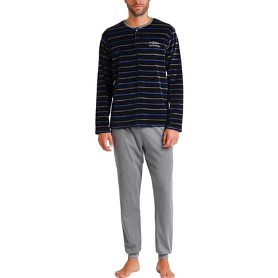 Pyjama pantalon et haut Velour Blues ADMAS