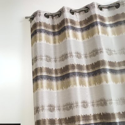 Rideau ethnique en jacquard à rayures horizontales HOME MAISON