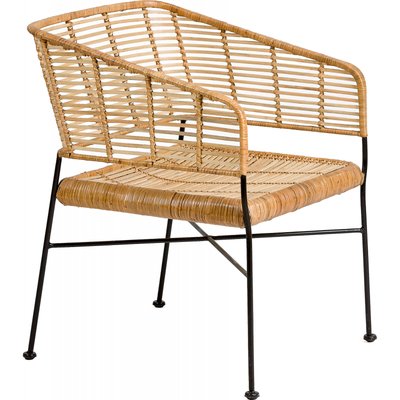 Fauteuil en métal et osier élégant RECOLLECTION