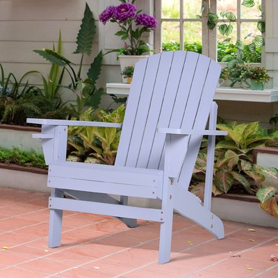 Fauteuil de jardin Adirondack porte-gobelet sapin OUTSUNNY