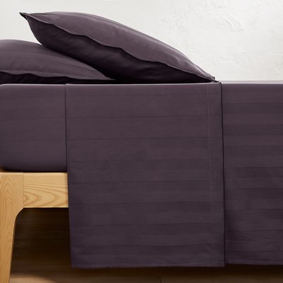 Drap plat satin de coton lavé, Victor rayé LA REDOUTE INTERIEURS