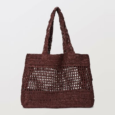 Panier ajouré en paille papier MONOPRIX