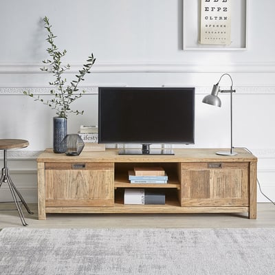 Meuble TV en bois de teck recyclé 160 cm  CARGO BERAH GETAH