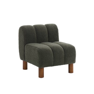 Fauteuil enfant pieds arrondis bois d'hévéa et bouclette ANGEL KIDS SWEEEK