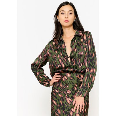 Chemise en satin à imprimé léopard LOLALIZA
