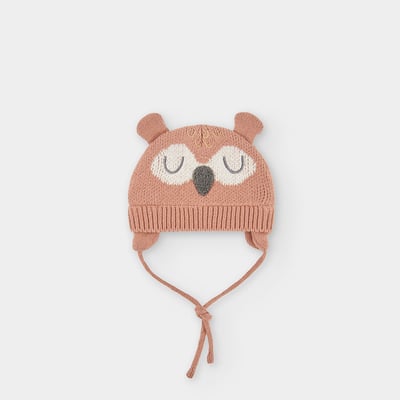Bonnet bébé imprimé hibou BOBOLI