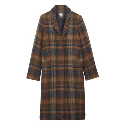 Manteau Franck kaki ?� carreaux INES DE LA FRESSANGE PARIS