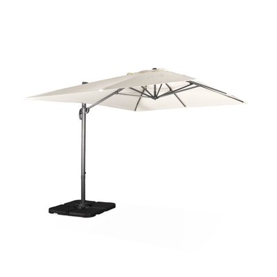 Parasol déporté rectangulaire 3x4m + dalles à lester 50x50cm WIMEREUX + DALLES 50X50CM SWEEEK