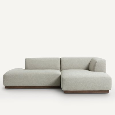 Ecksofa Jacopo mit Ecke rechts, Strukturgewebe Viskose/Leinen AM.PM