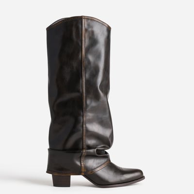 Botte À Talon en cuir MINA. ERAM