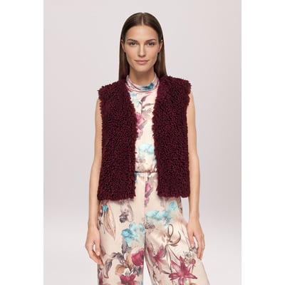 Veste sans manches en peluche unicolore VERA MONT