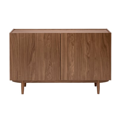 Buffet vintage finition bois foncé noyer 2 portes L120 cm SANAA MILIBOO