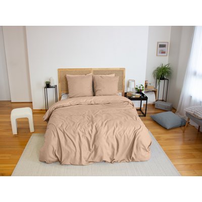 Parure housse de couette microfibre effet flanelle, Grege C DESIGN HOME TEXTILE