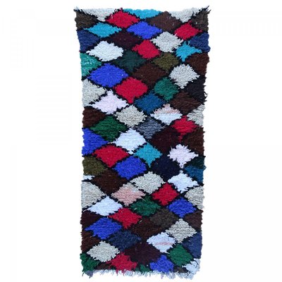 Authentique tapis berbère fait à la main en coton BOUCHAROUETTE AJ UN AMOUR DE TAPIS