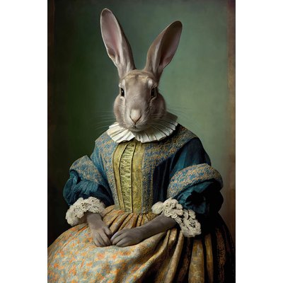 Tableau lapin madame bunny HEXOA