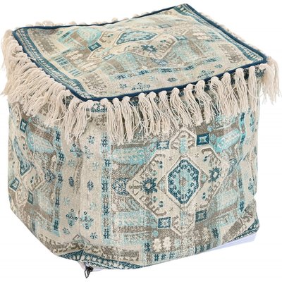 Pouf en coton frangé, Arabe Casablanca RECOLLECTION
