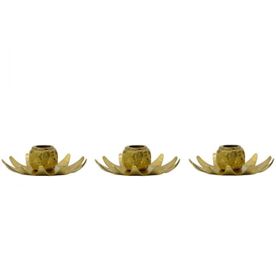 Lot de 3 bougeoirs en laiton Starry HOUSE DOCTOR
