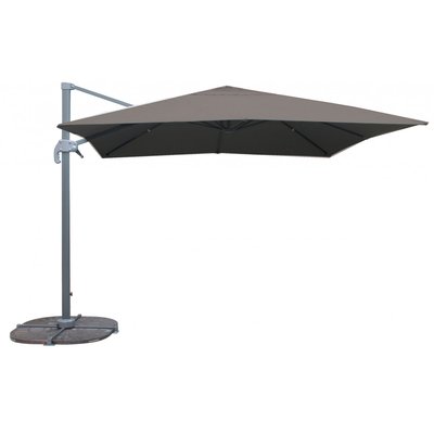 Parasol déporté avec manivelle gris anthracite - 300x300cm SUNNYDAYS
