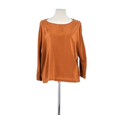 Haut En Soie Noir - Taille 40, Matière Luxueuse, Occasion En Très Bon état