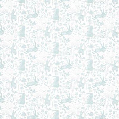 50x1000cm Into The Meadow Wallpaper Duck Egg HARLEQUIN