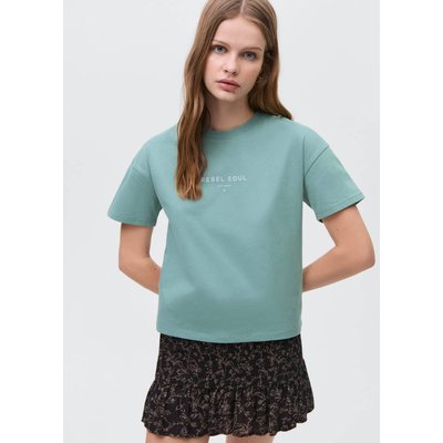 T-shirt coton message MANGO TEEN