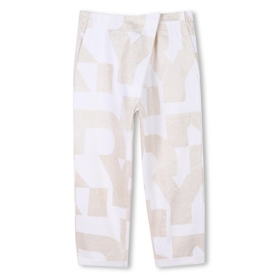Pantalon en coton et lin DKNY