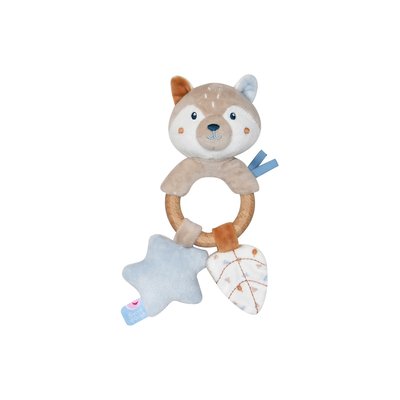 Hochet d'eveil loup velours doux SUCRE D'ORGE