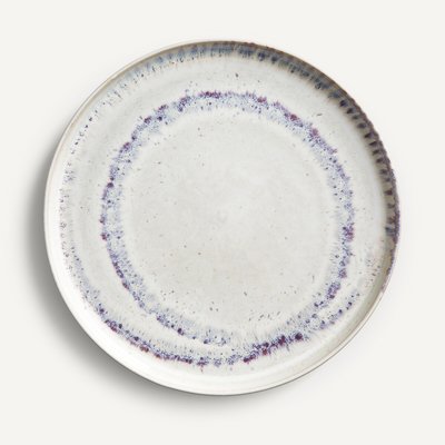 Lot 4 assiettes plates grès émail réactif, Traba AM.PM