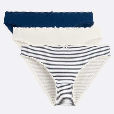 Pack of 3 Briefs in Stretch Cotton LA REDOUTE COLLECTIONS