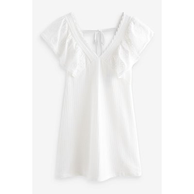 Robe courte à manches brodées NEXT
