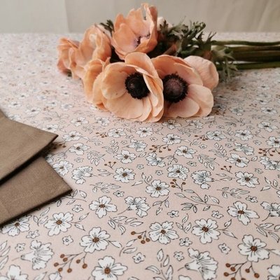 Nappe enduite ronde ou ovale ANEMONE FLEUR DE SOLEIL
