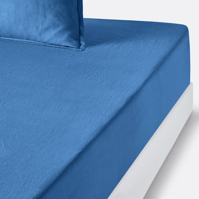 Linot 35cm High 100% Washed Linen Fitted Sheet LA REDOUTE INTERIEURS