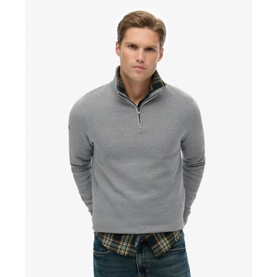 Pull texturé en coton à col camionneur SUPERDRY