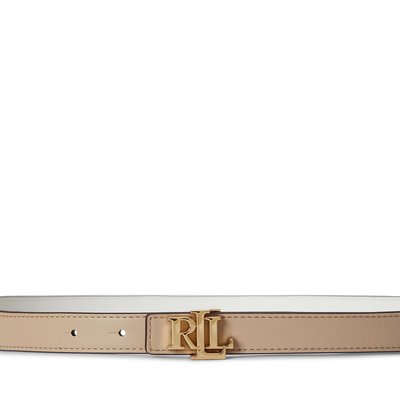 Ceinture fine réversible en cuir avec logo LAUREN RALPH LAUREN