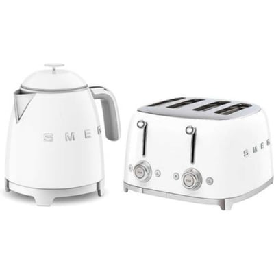 Retro Style 0.8L Mini Kettle & 4-Slice Toaster Set SMEG