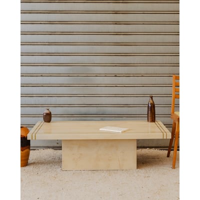 Table basse en résine effet marbre Donna N°1649 - Bon état DEBONGOUT