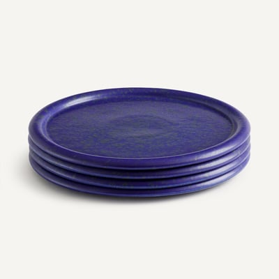 Set of 4 Battica Matt Glazed Stoneware Dinner Plates AM.PM
