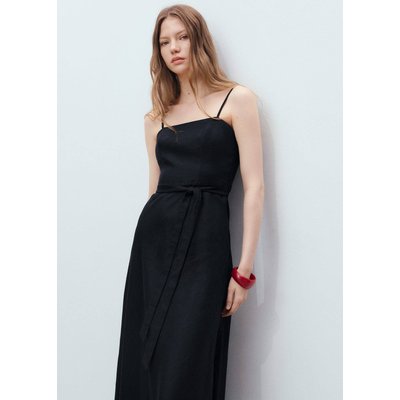 Robe lin nœud MANGO