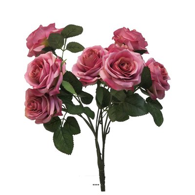 Bouquet de rose Paris factice, 10 têtes, H ARTIFICIELLES