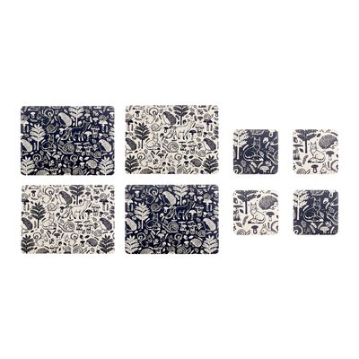 8-Piece Woodland Placemats & Coasters Set PRICE & KENSINGTON